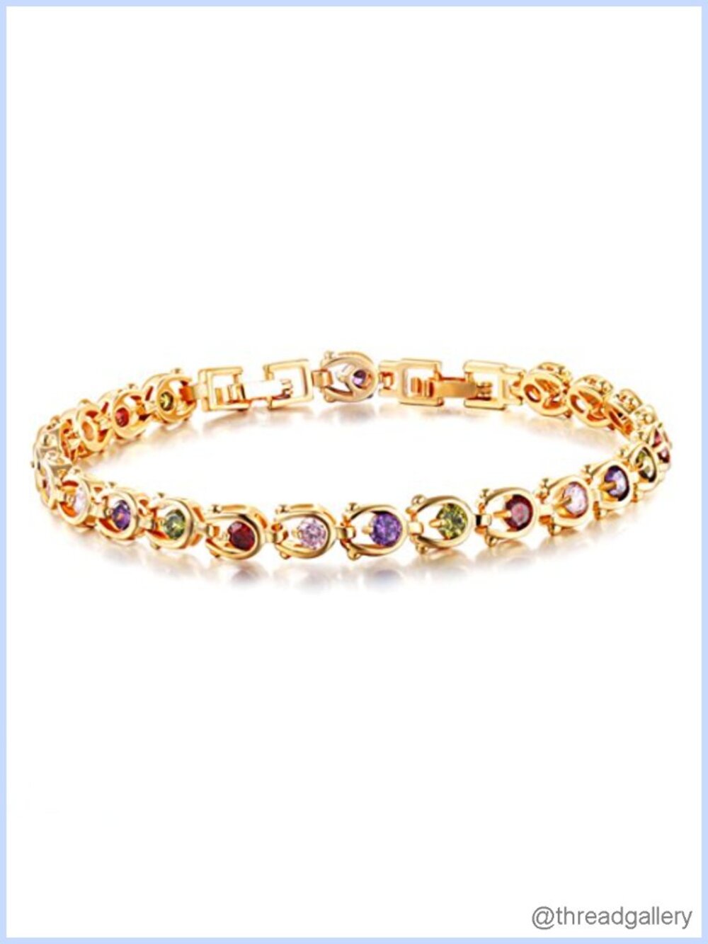 Gold Plated Cubic Zirconia Tennis Bracelet for Women
